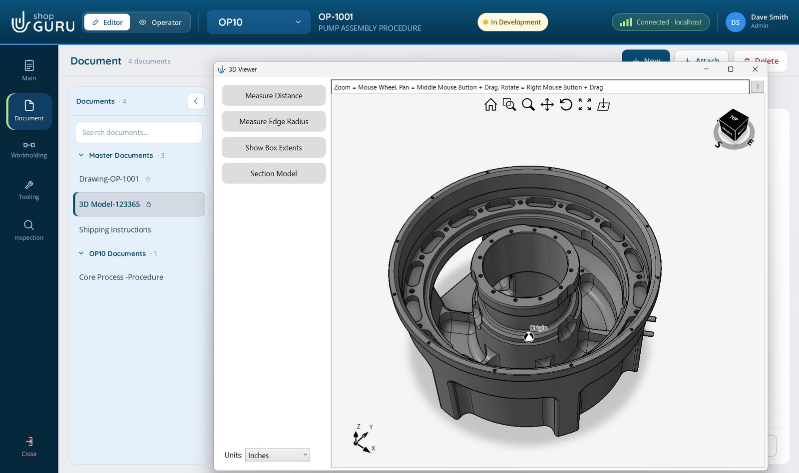 Documents: a drawing open in the viewer, and a 3D model